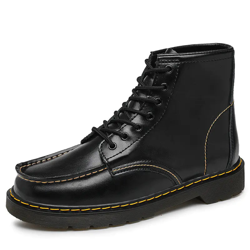 Men's High-Top Cowhide Martin Trendy Tooling Boots